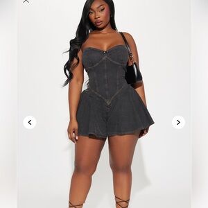 NWT Fashion Nova Denim Romper